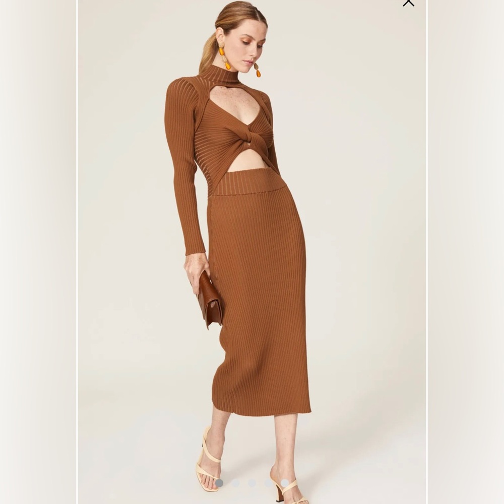 AMUR ribbed cutout dress